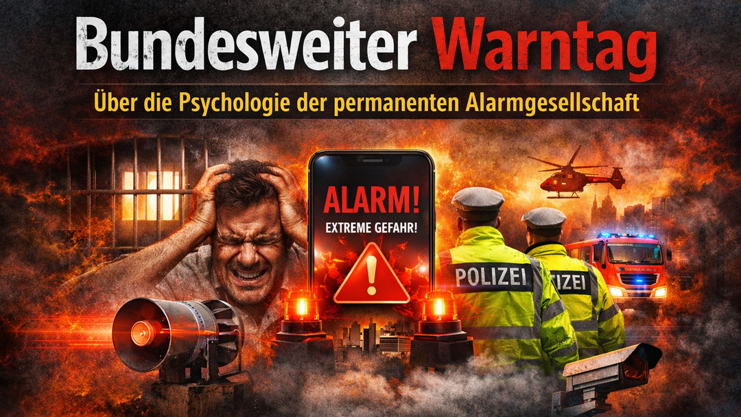 Bundesweiter Warntag – Über die Psychologie der permanenten Alarmgesellschaft.